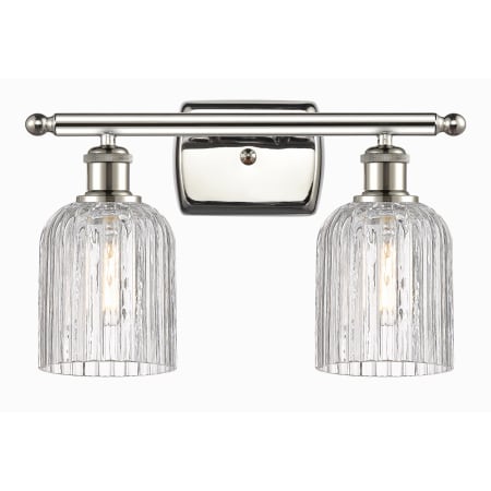 A large image of the Innovations Lighting 516-2W-10-15-Bridal Veil-Bathroom Vanity Light Alternate Image