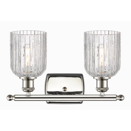 A large image of the Innovations Lighting 516-2W-10-15-Bridal Veil-Bathroom Vanity Light Alternate Image