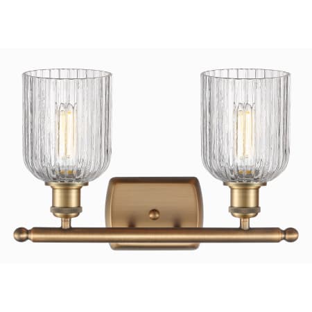 A large image of the Innovations Lighting 516-2W-10-15-Bridal Veil-Bathroom Vanity Light Alternate Image