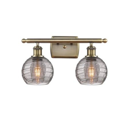 A large image of the Innovations Lighting 516-2W-10-16 Athens Deco Swirl Vanity Alternate Image