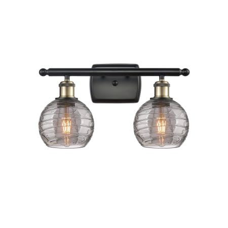 A large image of the Innovations Lighting 516-2W-10-16 Athens Deco Swirl Vanity Alternate Image