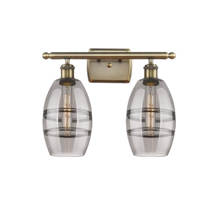 A large image of the Innovations Lighting 516-2W-10-16-Vaz-Bathroom Vanity Light Alternate Image