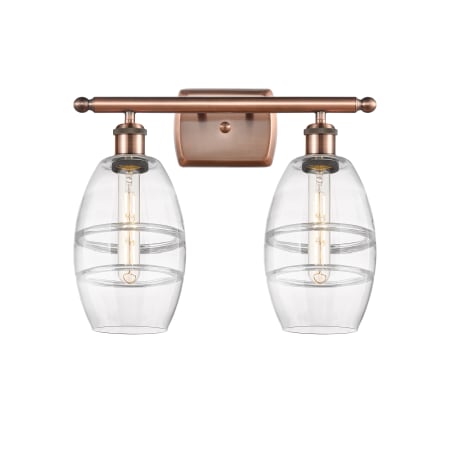 A large image of the Innovations Lighting 516-2W-10-16-Vaz-Bathroom Vanity Light Alternate Image