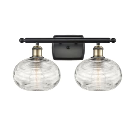 A large image of the Innovations Lighting 516-2W-10-18 Ithaca Vanity Alternate Image