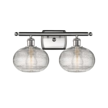 A large image of the Innovations Lighting 516-2W-10-18 Ithaca Vanity Alternate Image