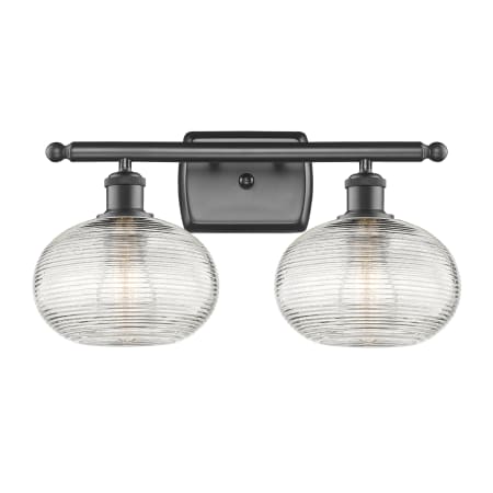 A large image of the Innovations Lighting 516-2W-10-18 Ithaca Vanity Alternate Image