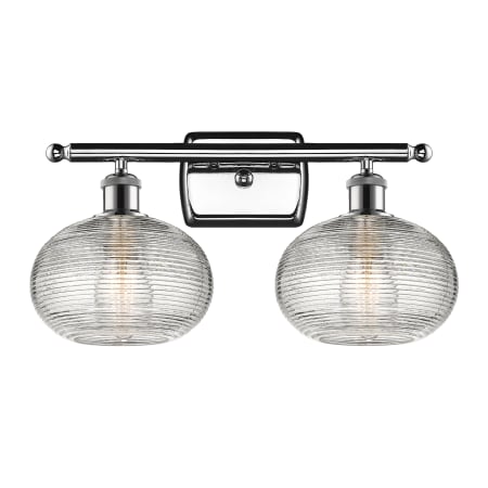 A large image of the Innovations Lighting 516-2W-10-18 Ithaca Vanity Alternate Image