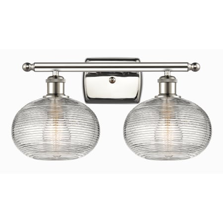 A large image of the Innovations Lighting 516-2W-10-18 Ithaca Vanity Alternate Image