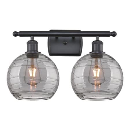 A large image of the Innovations Lighting 516-2W-11-18 Athens Deco Swirl Vanity Alternate Image