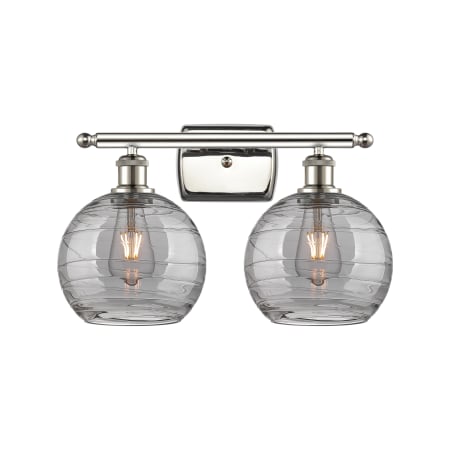 A large image of the Innovations Lighting 516-2W-11-18 Athens Deco Swirl Vanity Alternate Image