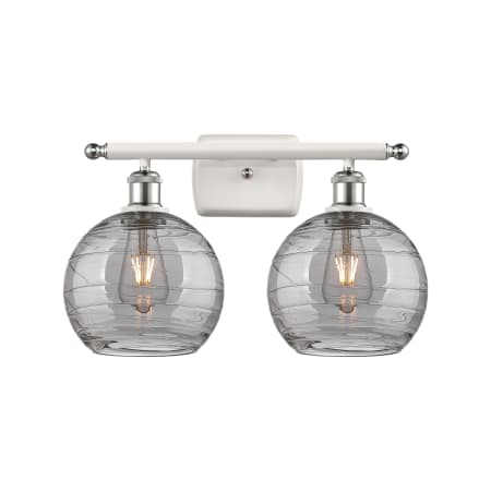 A large image of the Innovations Lighting 516-2W-11-18 Athens Deco Swirl Vanity Alternate Image