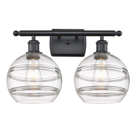 A large image of the Innovations Lighting 516-2W-11-18-Rochester-Bathroom Vanity Light Alternate Image