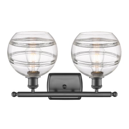 A large image of the Innovations Lighting 516-2W-11-18-Rochester-Bathroom Vanity Light Alternate Image