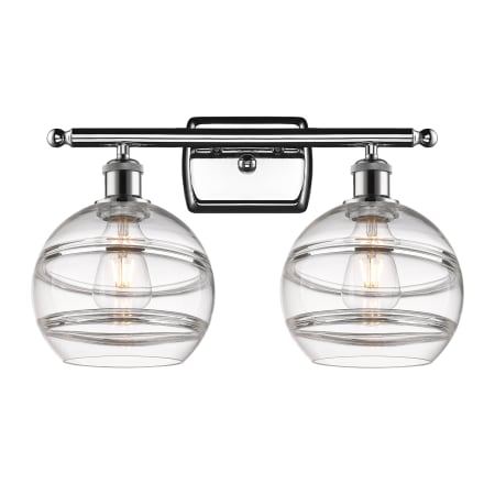 A large image of the Innovations Lighting 516-2W-11-18-Rochester-Bathroom Vanity Light Alternate Image