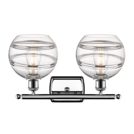 A large image of the Innovations Lighting 516-2W-11-18-Rochester-Bathroom Vanity Light Alternate Image