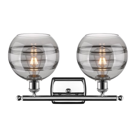 A large image of the Innovations Lighting 516-2W-11-18-Rochester-Bathroom Vanity Light Alternate Image