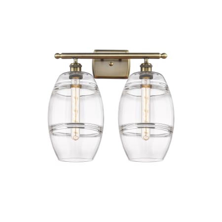 A large image of the Innovations Lighting 516-2W-11-18-Vaz-Bathroom Vanity Light Alternate Image