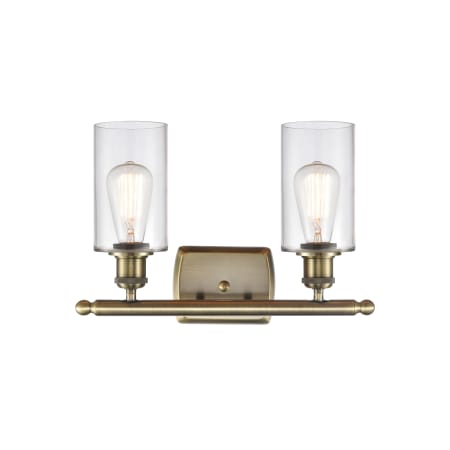 A large image of the Innovations Lighting 516-2W-12-16 Clymer Vanity Alternate Image