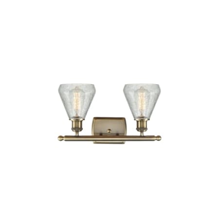 A large image of the Innovations Lighting 516-2W-12-16 Conesus Vanity Alternate Image