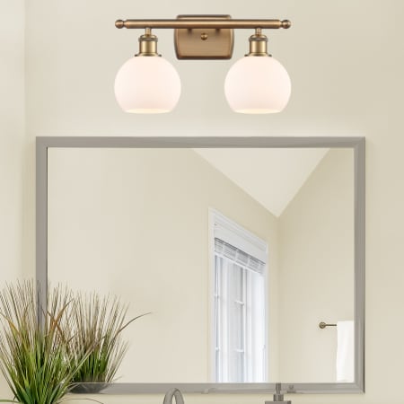 A large image of the Innovations Lighting 516-2W-9-16 Athens Vanity Alternate Image