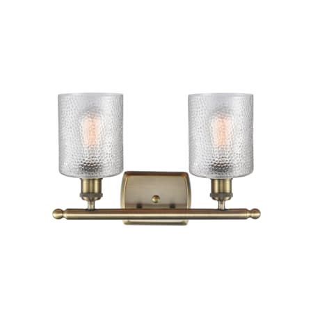A large image of the Innovations Lighting 516-2W-9-16 Cobbleskill Vanity Alternate Image