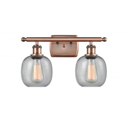 A large image of the Innovations Lighting 516-2W Belfast Antique Copper / Seedy