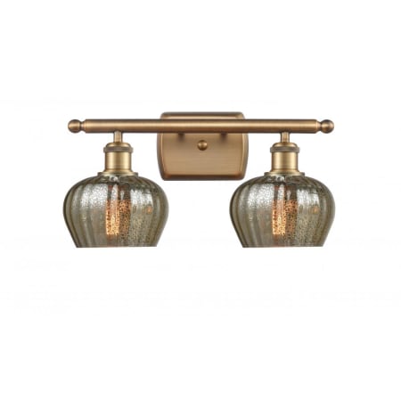A large image of the Innovations Lighting 516-2W Fenton Brushed Brass / Mercury