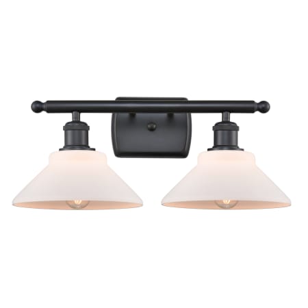 A large image of the Innovations Lighting 516-2W Orwell Matte Black / Matte White