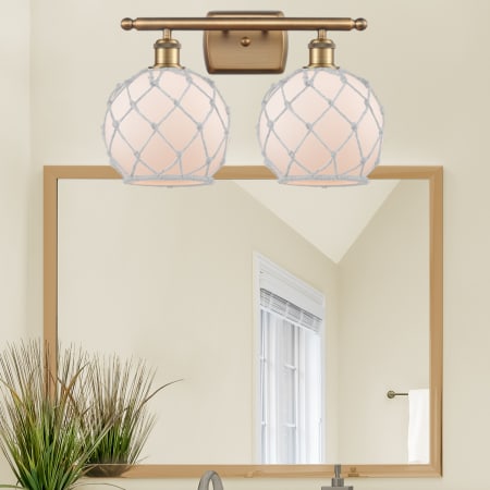 A large image of the Innovations Lighting 516-2W Farmhouse Rope Alternate Image