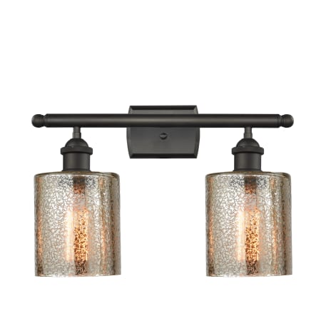 A large image of the Innovations Lighting 516-2W Cobleskill Oiled Rubbed Bronze / Mercury