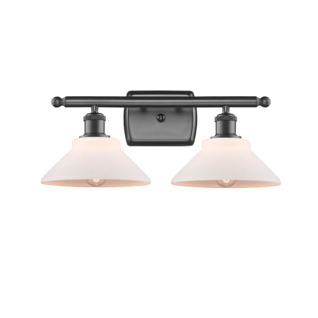 A large image of the Innovations Lighting 516-2W Orwell Oil Rubbed Bronze / Matte White