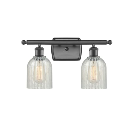 A large image of the Innovations Lighting 516-2W Caledonia Oil Rubbed Bronze / Mouchette