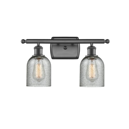 A large image of the Innovations Lighting 516-2W Caledonia Oil Rubbed Bronze / Charcoal