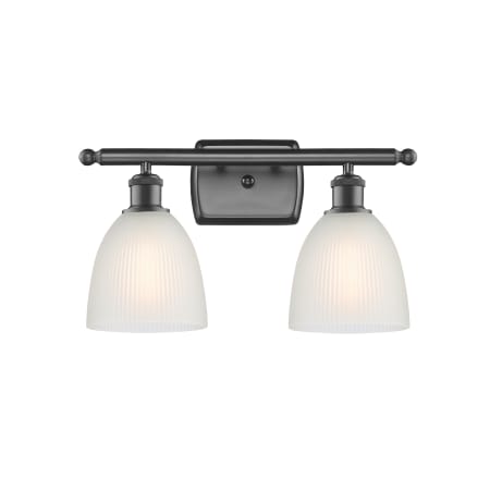 A large image of the Innovations Lighting 516-2W Castile Oil Rubbed Bronze / White