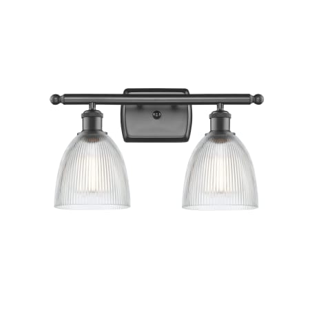 A large image of the Innovations Lighting 516-2W Castile Oil Rubbed Bronze / Clear