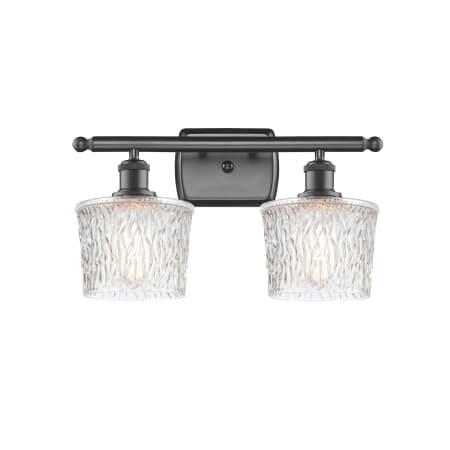 A large image of the Innovations Lighting 516-2W Niagra Oil Rubbed Bronze / Clear