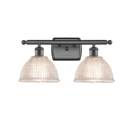 A large image of the Innovations Lighting 516-2W Arietta Oil Rubbed Bronze / Clear