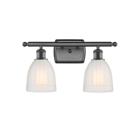 A large image of the Innovations Lighting 516-2W Brookfield Oil Rubbed Bronze / White