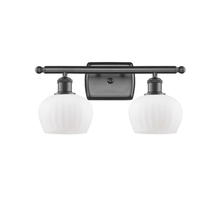 A large image of the Innovations Lighting 516-2W Fenton Oil Rubbed Bronze / Matte White