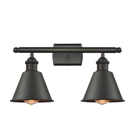 A large image of the Innovations Lighting 516-2W Smithfield Oiled Rubbed Bronze