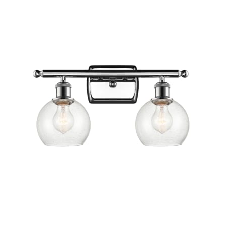 A large image of the Innovations Lighting 516-2W-9-16 Athens Vanity Polished Chrome / Seedy