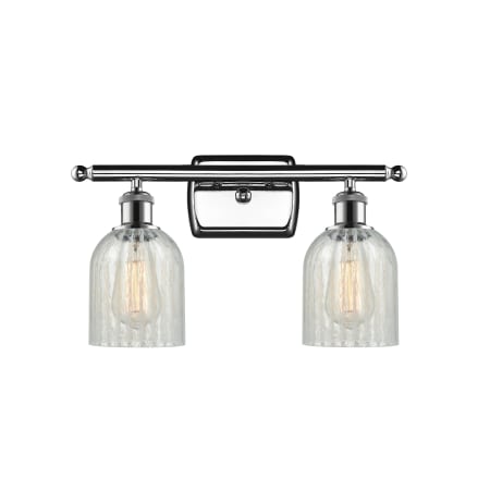 A large image of the Innovations Lighting 516-2W Caledonia Polished Chrome / Mouchette