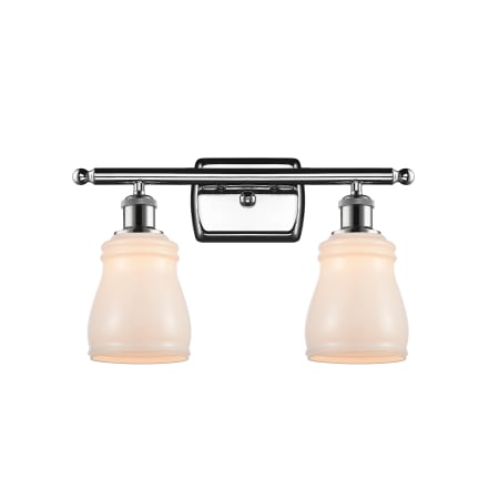 A large image of the Innovations Lighting 516-2W Ellery Polished Chrome / White