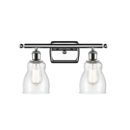 A large image of the Innovations Lighting 516-2W Ellery Polished Chrome / Seedy