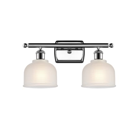 A large image of the Innovations Lighting 516-2W Dayton Polished Chrome / White