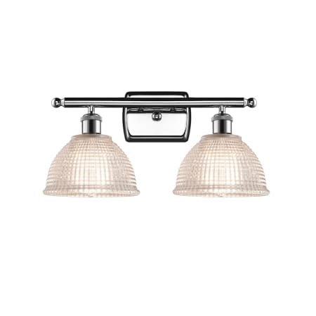 A large image of the Innovations Lighting 516-2W Arietta Polished Chrome / Clear