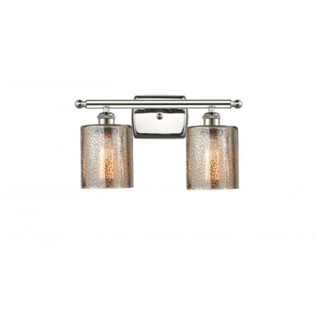 A large image of the Innovations Lighting 516-2W Cobbleskill Polished Nickel / Mercury