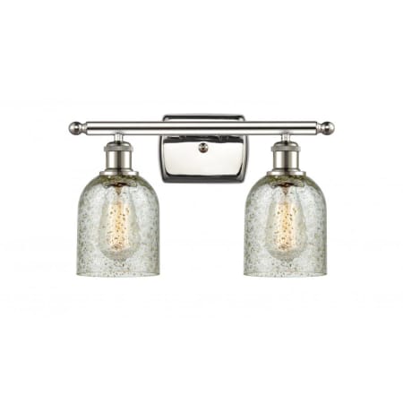 A large image of the Innovations Lighting 516-2W Caledonia Polished Nickel / Mica