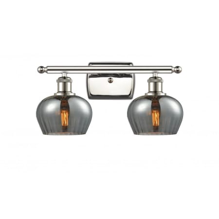A large image of the Innovations Lighting 516-2W Fenton Polished Nickel / Plated Smoke