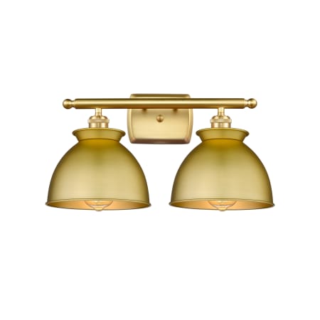 A large image of the Innovations Lighting 516-2W-12-18 Adirondack Vanity Satin Gold